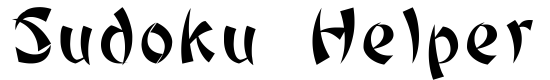 Sudoku Helper Home Page